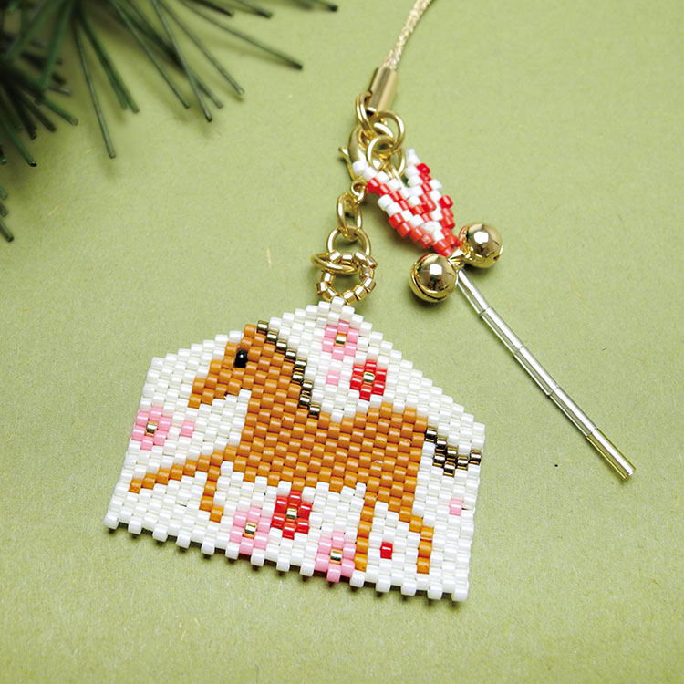 ビーズステッチ 絵馬ストラップ ー午ー | ビーズ・パーツなどの