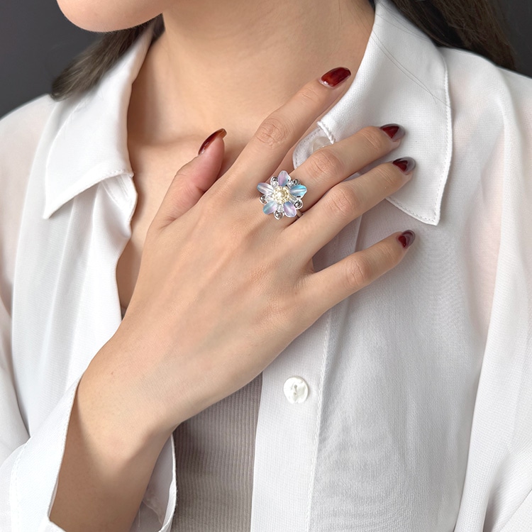 ガラスビーズ ナツメ LB 約6×4mm｜ガラス素材・アクセサリーパーツ
