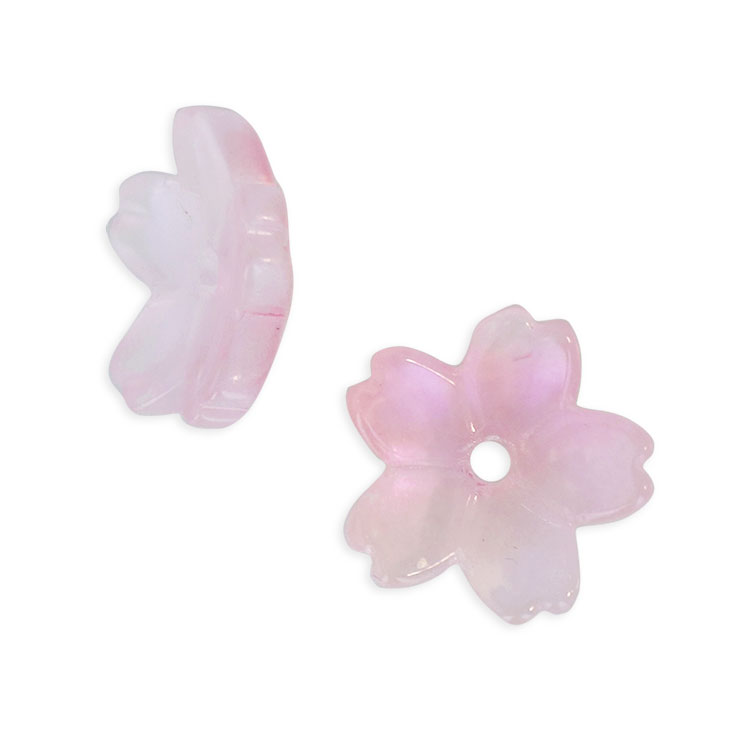 ハンドメイドアクセサリー あすか ガラスパーツ / サクラ / PK | ビーズ・パーツなどのハンドメイド