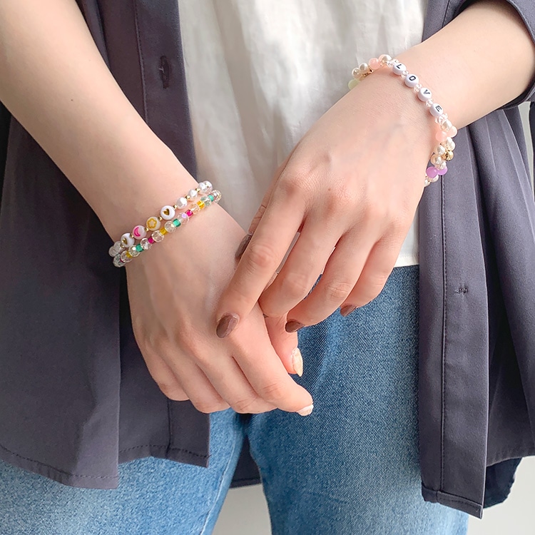 蓄光ビーズで作るブレスレット | ビーズ・パーツなどのハンドメイド