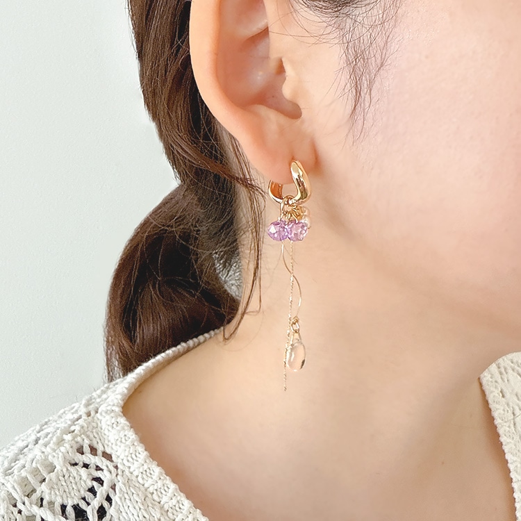 ニッケルフリー ワンタッチピアス | ビーズ・パーツなどのハンドメイド