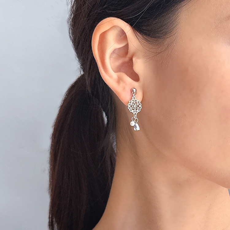 ハンドメイドピアス ももっち様 new♡ ピアスのみ gold、silver #春アクセサリー #お花ピアス