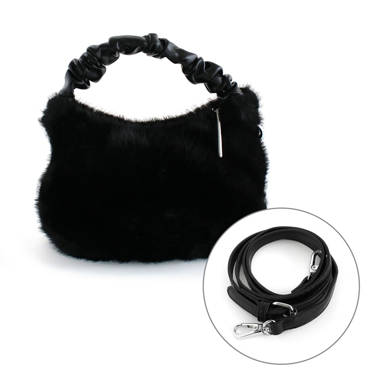 フェイクファーハンドバッグ / 2way | ビーズ・パーツなどの