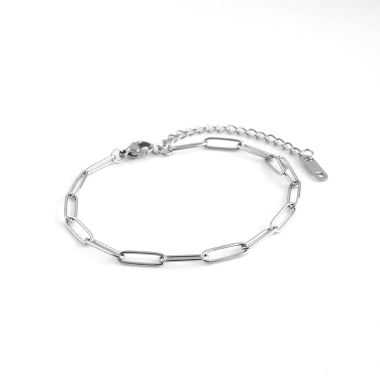 B-170) シンプルチェーンブレスレット / ステンレス | ビーズ・パーツ