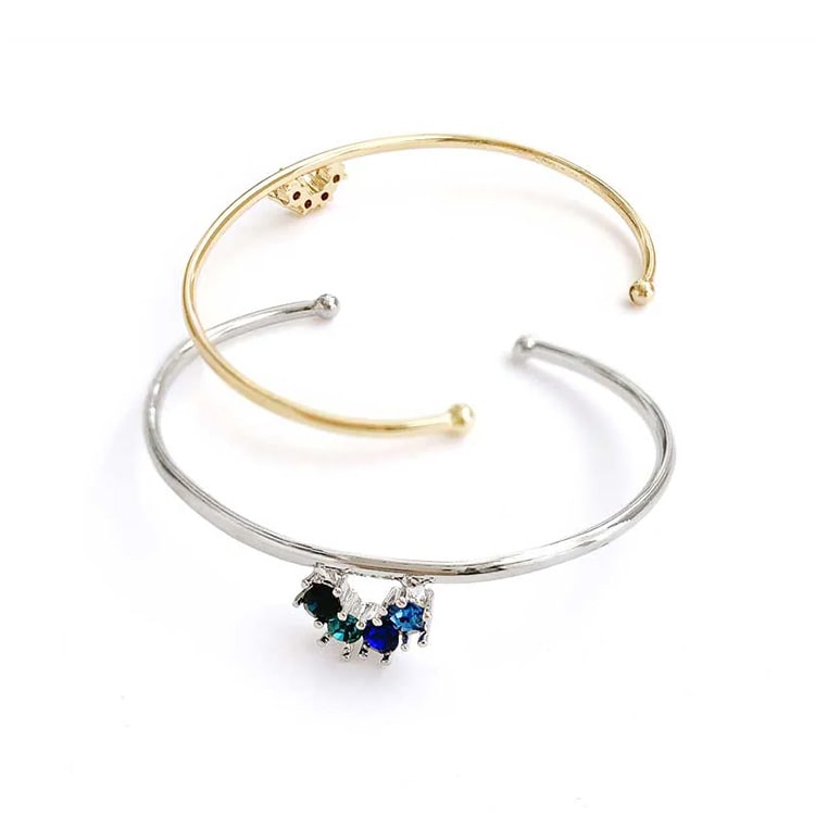 B-114) ミニビジューバングル | ビーズ・パーツなどのハンドメイド