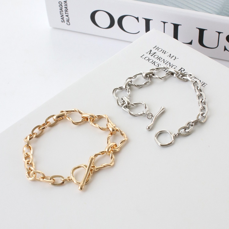 B-172) コンビチェーンマンテルブレスレット / ニッケルフリー