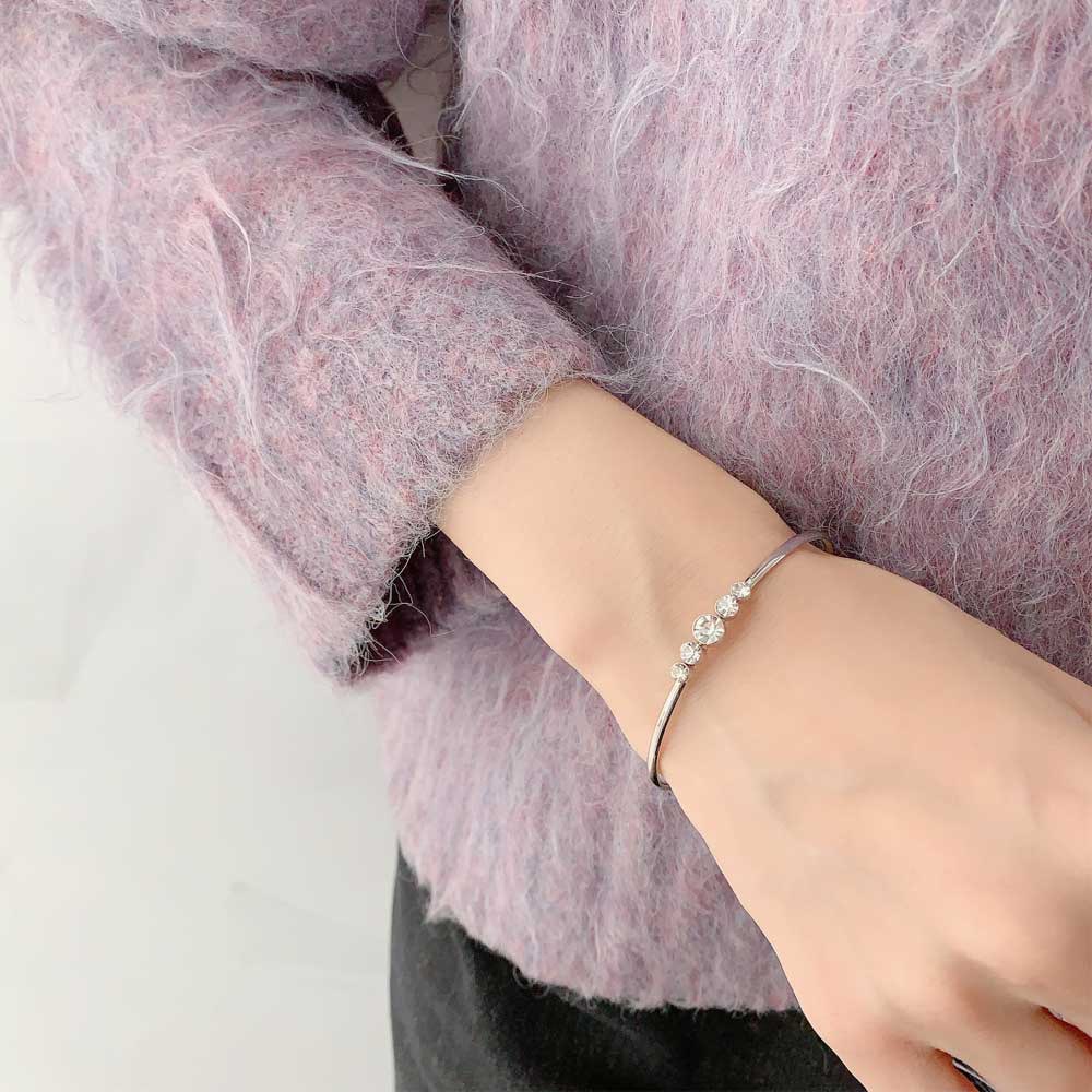 B-113) 連ビジューバングル | ビーズ・パーツなどのハンドメイドパーツ