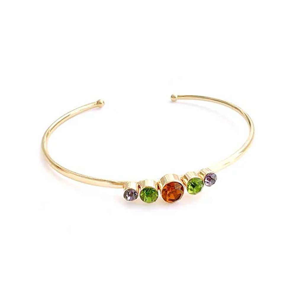 B-113) 連ビジューバングル | ビーズ・パーツなどのハンドメイドパーツ