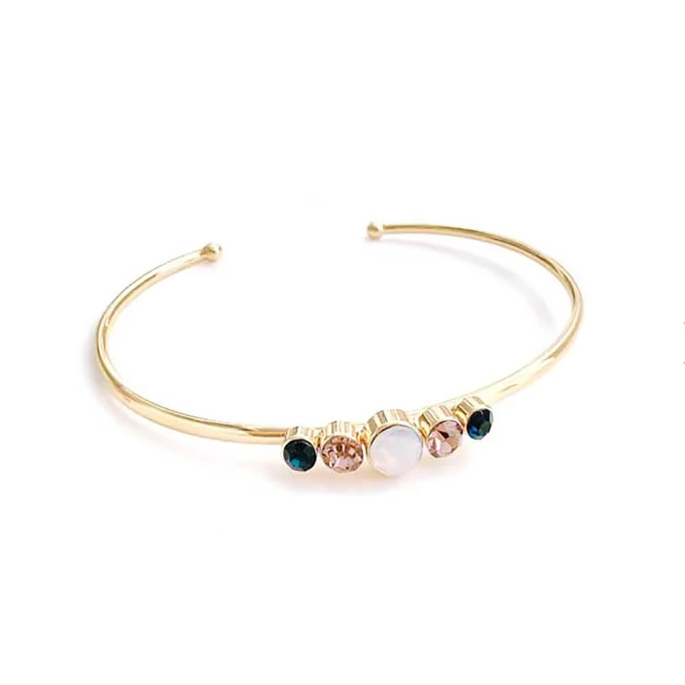 B-113) 連ビジューバングル | ビーズ・パーツなどのハンドメイドパーツ