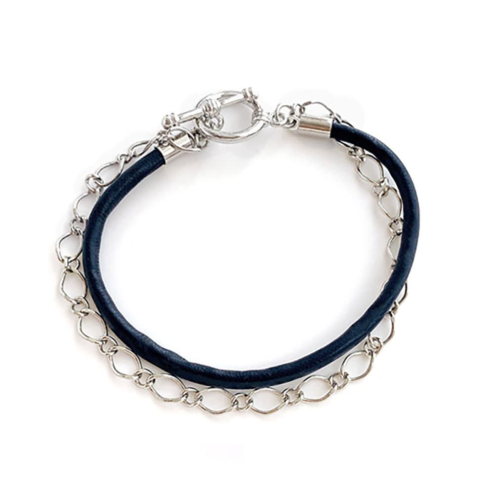 B-164) 2連チェーンブレスレット / ステンレス | ビーズ・パーツ