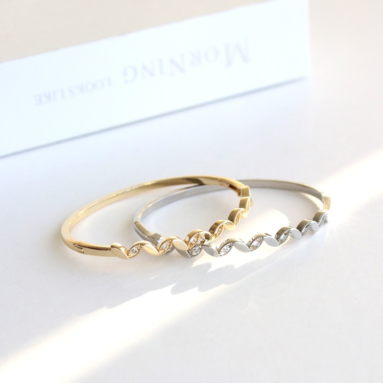 B-114) ミニビジューバングル | ビーズ・パーツなどのハンドメイド