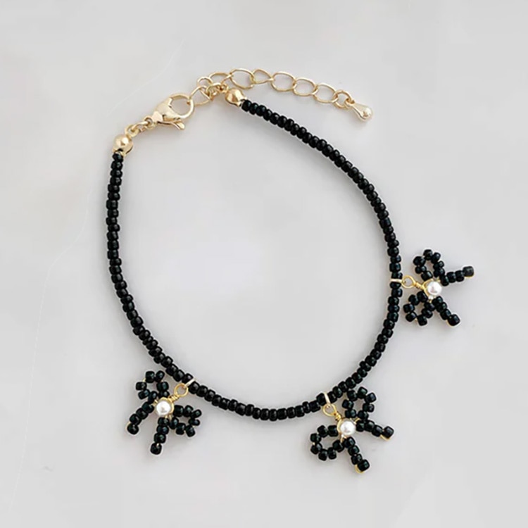 ハンドメイド ブラッククリアビーズブレスレット クリアビーズ ブラックビーズ ブレスレット ハンドメイド｜Yahoo