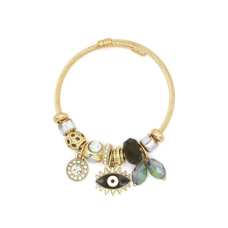 B-219) チャームブレスレット / ミスティックアイ | ビーズ・パーツ