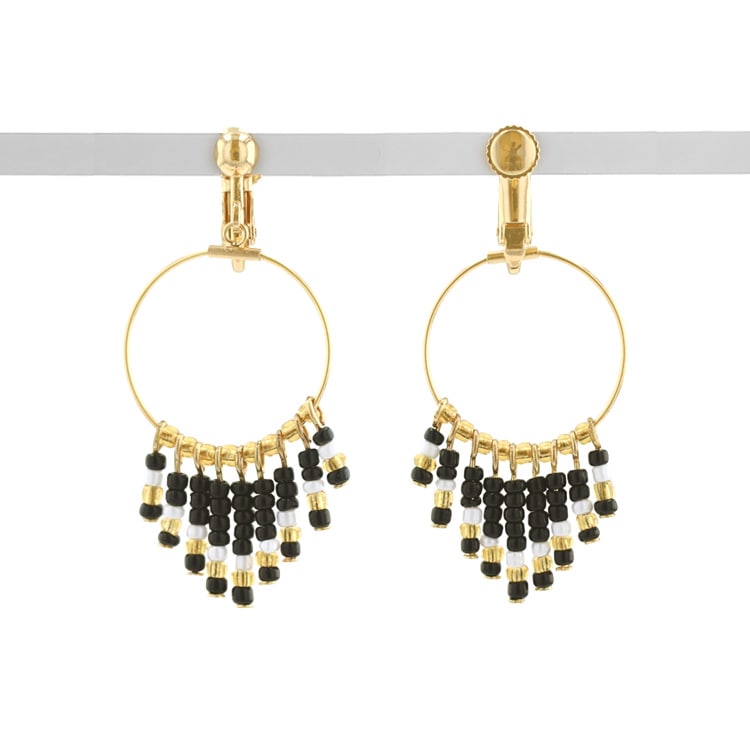 E-764) ビーズタッセルイヤリング | ビーズ・パーツなどのハンドメイド