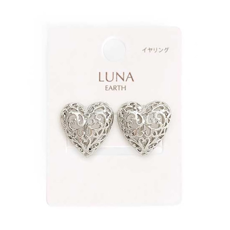A001 ハートフリル　イヤリング Kirarin heart pierce & earring(キラリンハートピアス