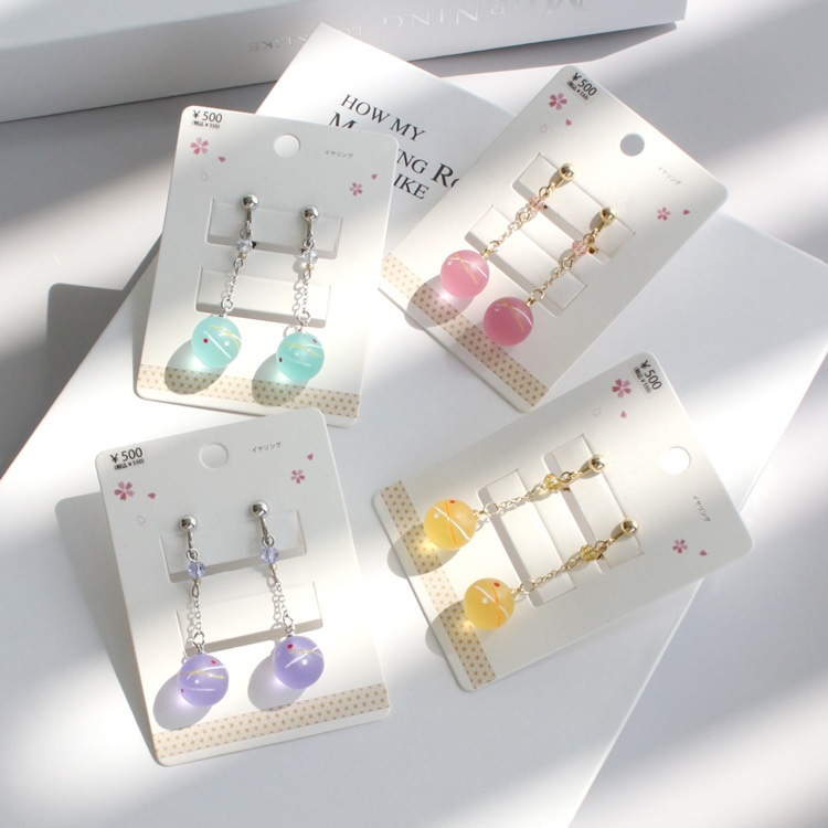 ハンドメイドY ourelia E-798) ヨーヨーイヤリング | ビーズ・パーツなどのハンドメイドパーツ