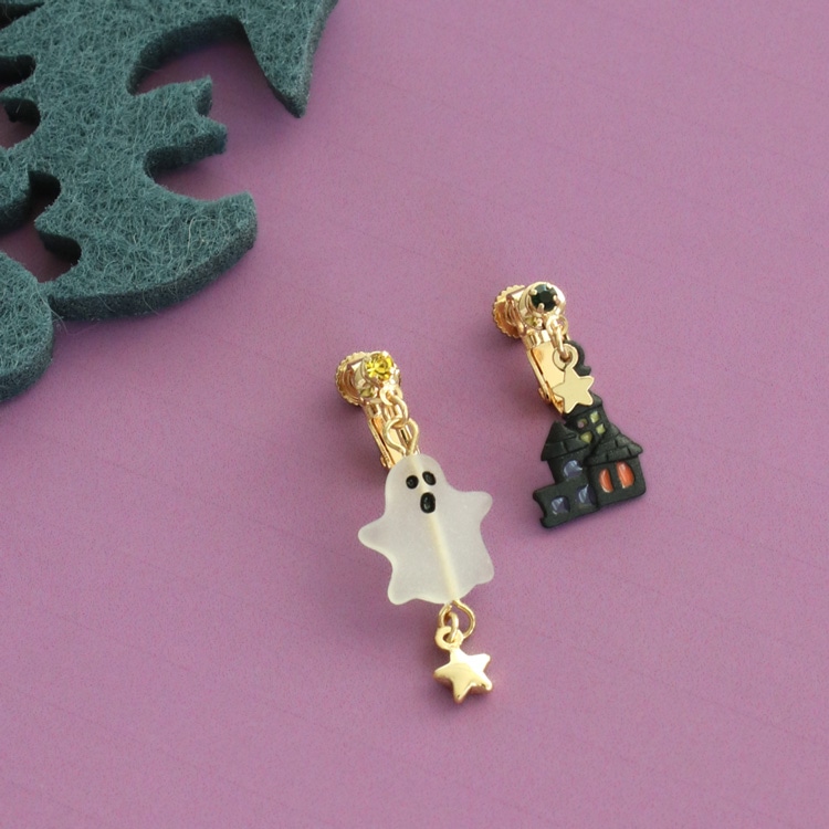 No.254 ドロップビーズとラインストーンのピアス ハンドメイド No.283