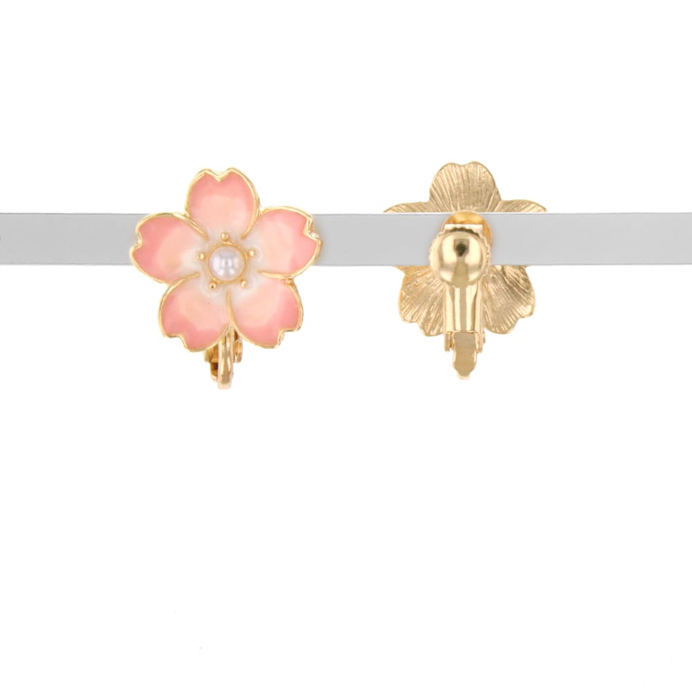 E-753) 桜イヤリング | ビーズ・パーツなどのハンドメイドパーツおよび