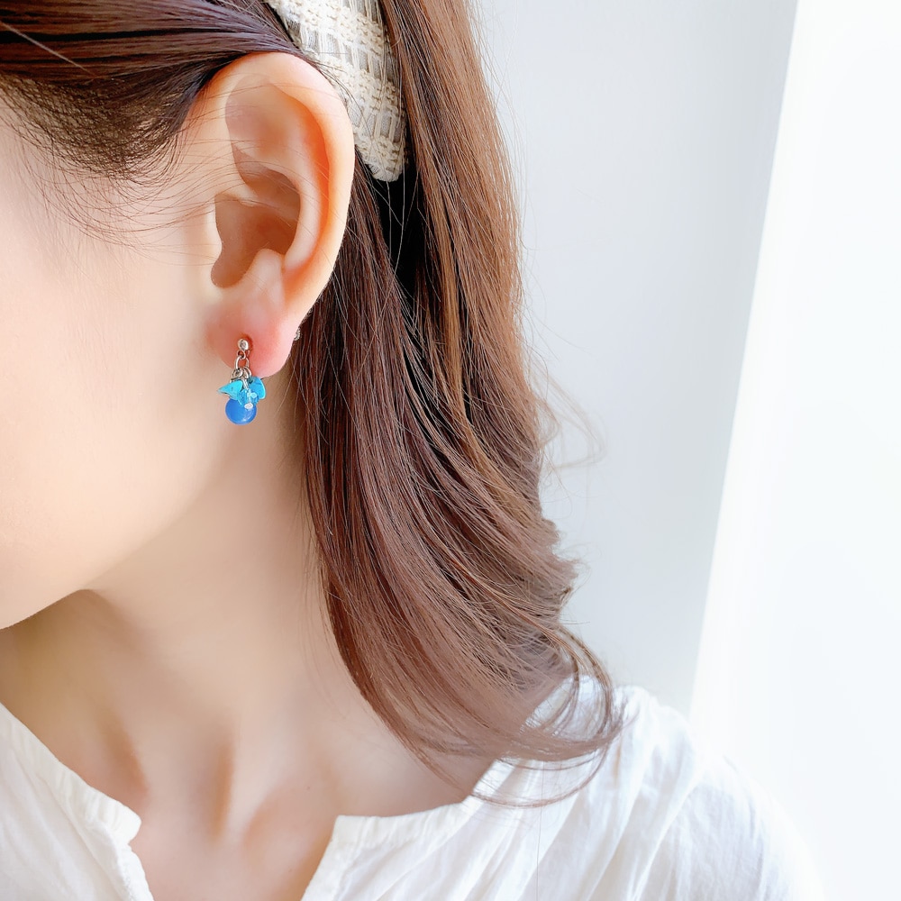 亜耶バネッサ アクセサリー E-619) サザレ×ストーンイヤリング | ビーズ・パーツなどの