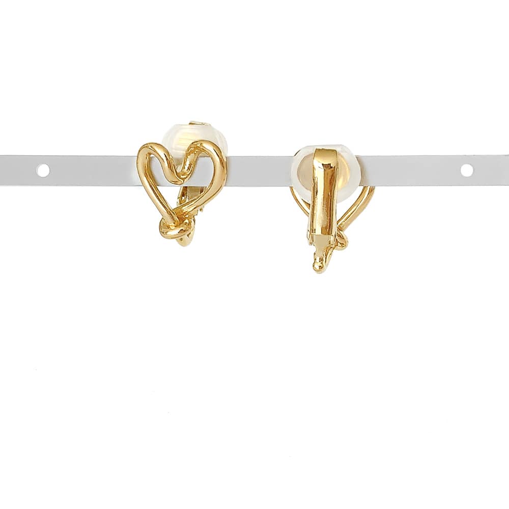 ハンドメイド　Y ourelia E-650) メタルハートイヤリング | ビーズ・パーツなどの