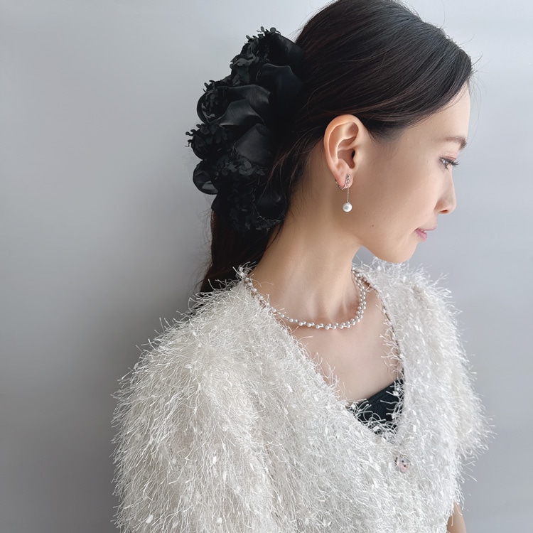 E-801) 1粒パールイヤリング | ビーズ・パーツなどのハンドメイド 
