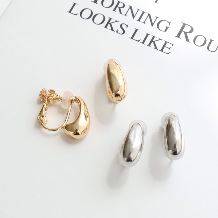 E-893) ドロップメタルイヤリング Spring Earring | ビーズ・パーツ