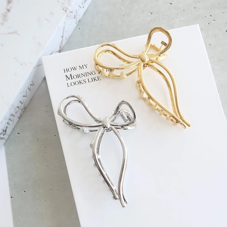 関税込★hish リボンバンズクリップ petit quartz standard claw hish】☆リボンバンズクリップpetit quartz standard cla.w hish