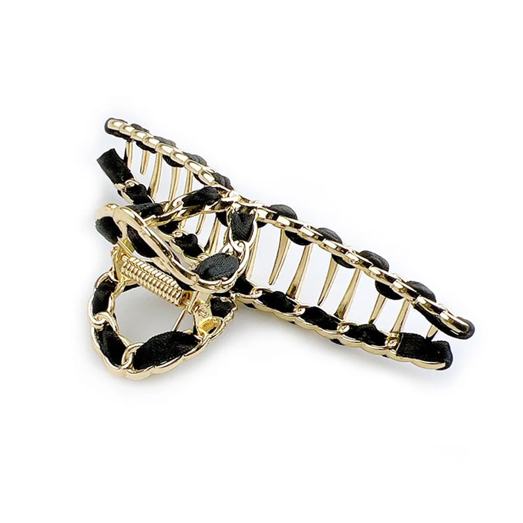 V-381)チェーンモチーフバンスクリップ | ビーズ・パーツなどの