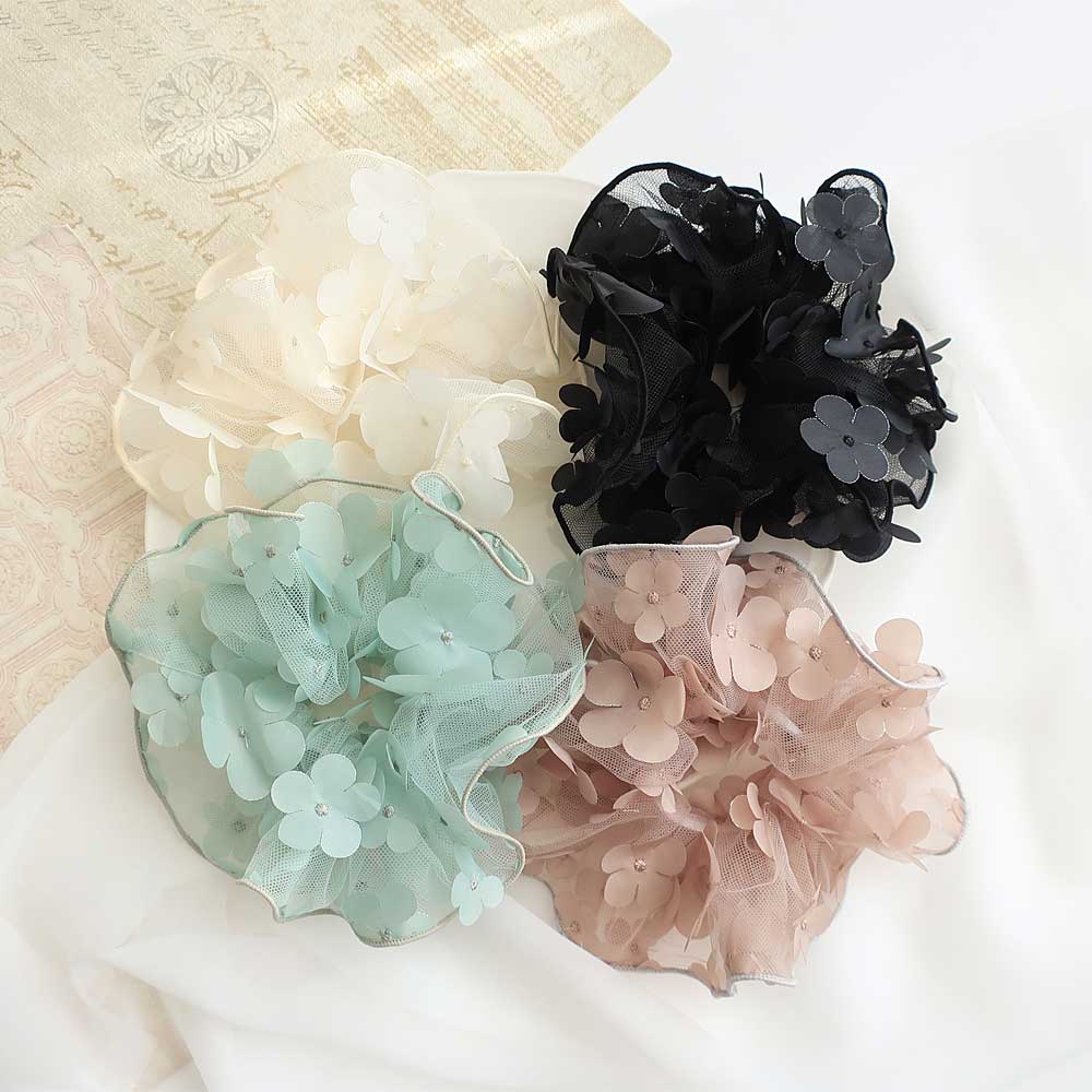 ❤️バンビのバンブーbag レースコサージュ セール】【KIDS】レースバブーシュカ（カチューシャ