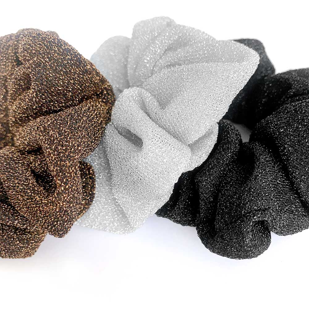 S-514) ラメ入りシュシュ | ビーズ・パーツなどのハンドメイド