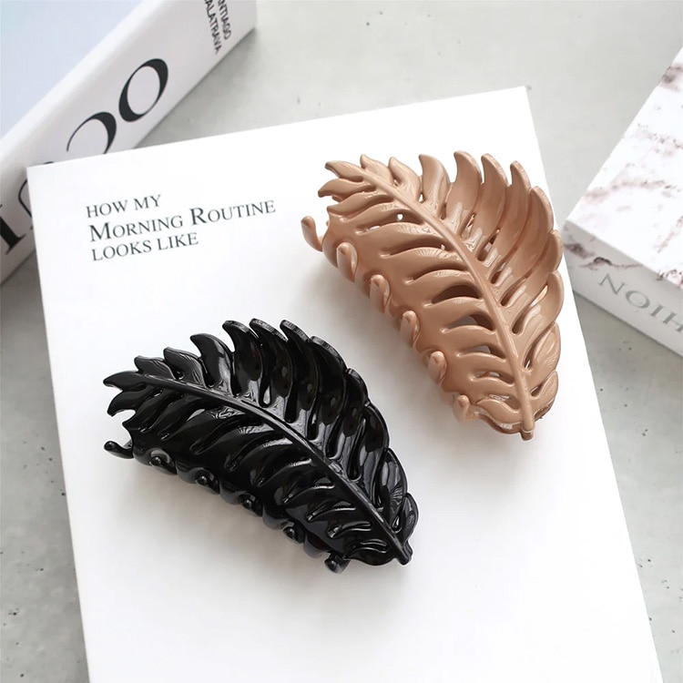 V-431) リーフモチーフバンスクリップ | ビーズ・パーツなどの