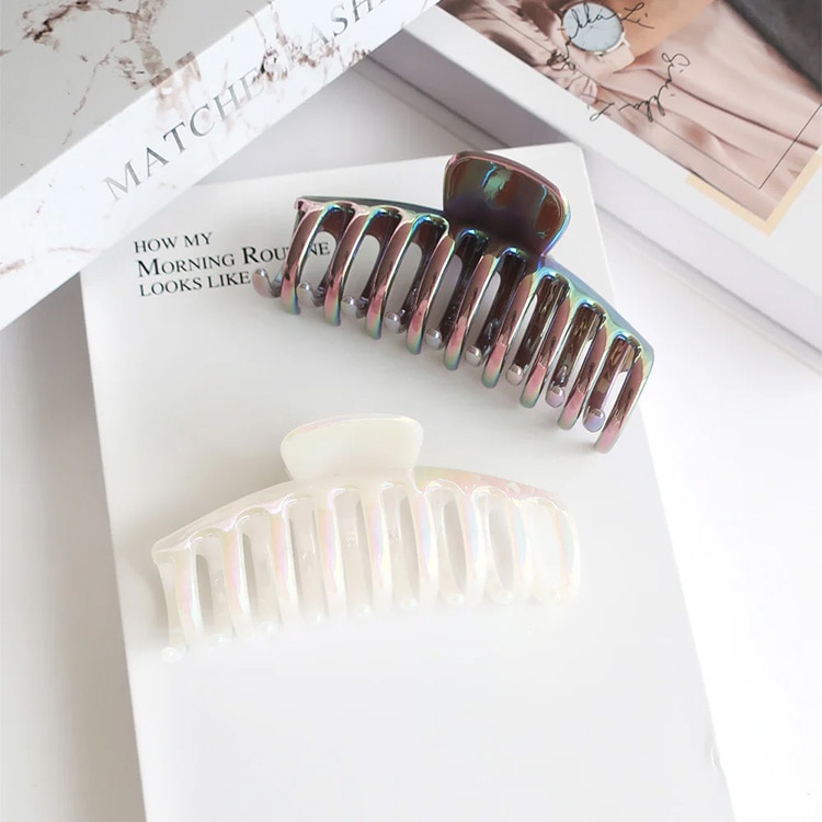 専用　SWAROVSKIバンスクリップ白 V-425) オーロラカラーバンスクリップ | ビーズ・パーツなどの