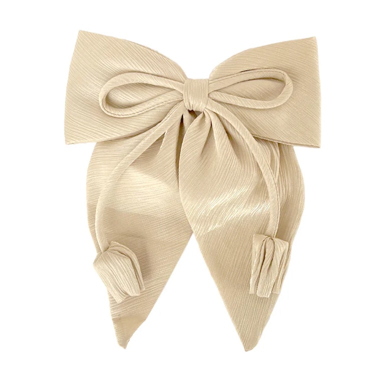 V-423) レイヤードリボンバレッタ | ビーズ・パーツなどのハンドメイド