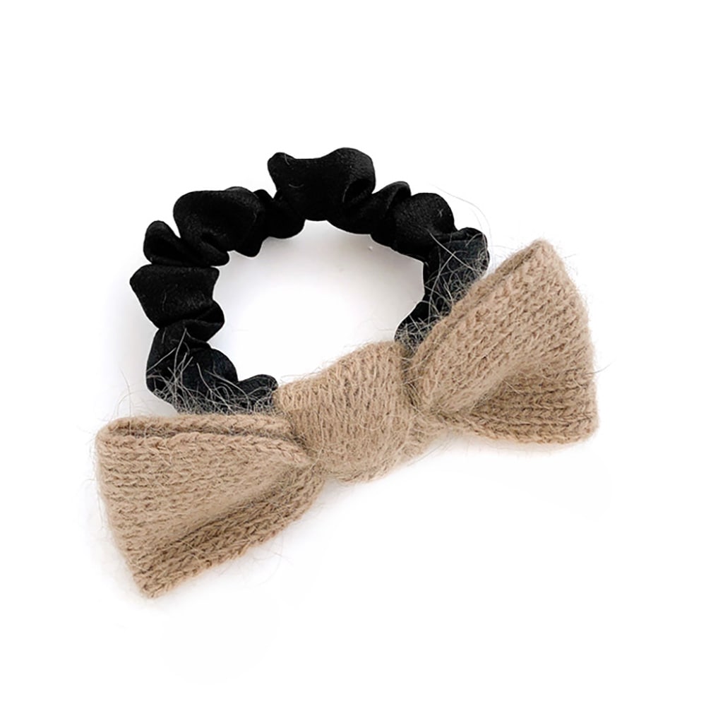 S-584) ニットリボンシュシュ | ビーズ・パーツなどのハンドメイド