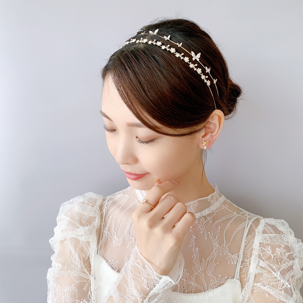 K-217) バタフライカチューシャ | ビーズ・パーツなどのハンドメイド