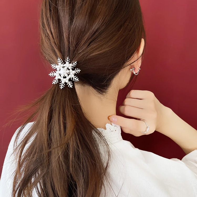 S-594) スノークリスタルゴムポニー | ビーズ・パーツなどの