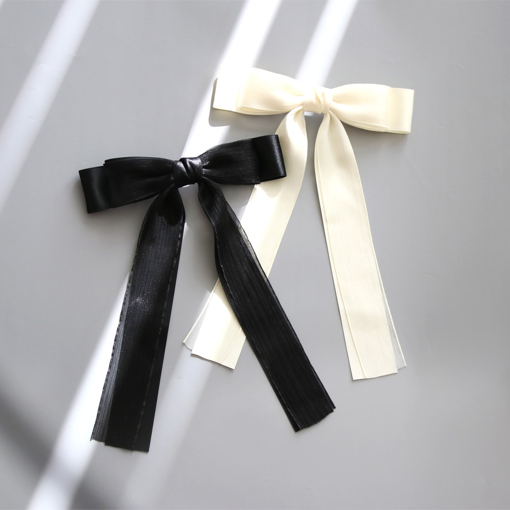 V-545) ビッグリボンバレッタ | ビーズ・パーツなどのハンドメイド