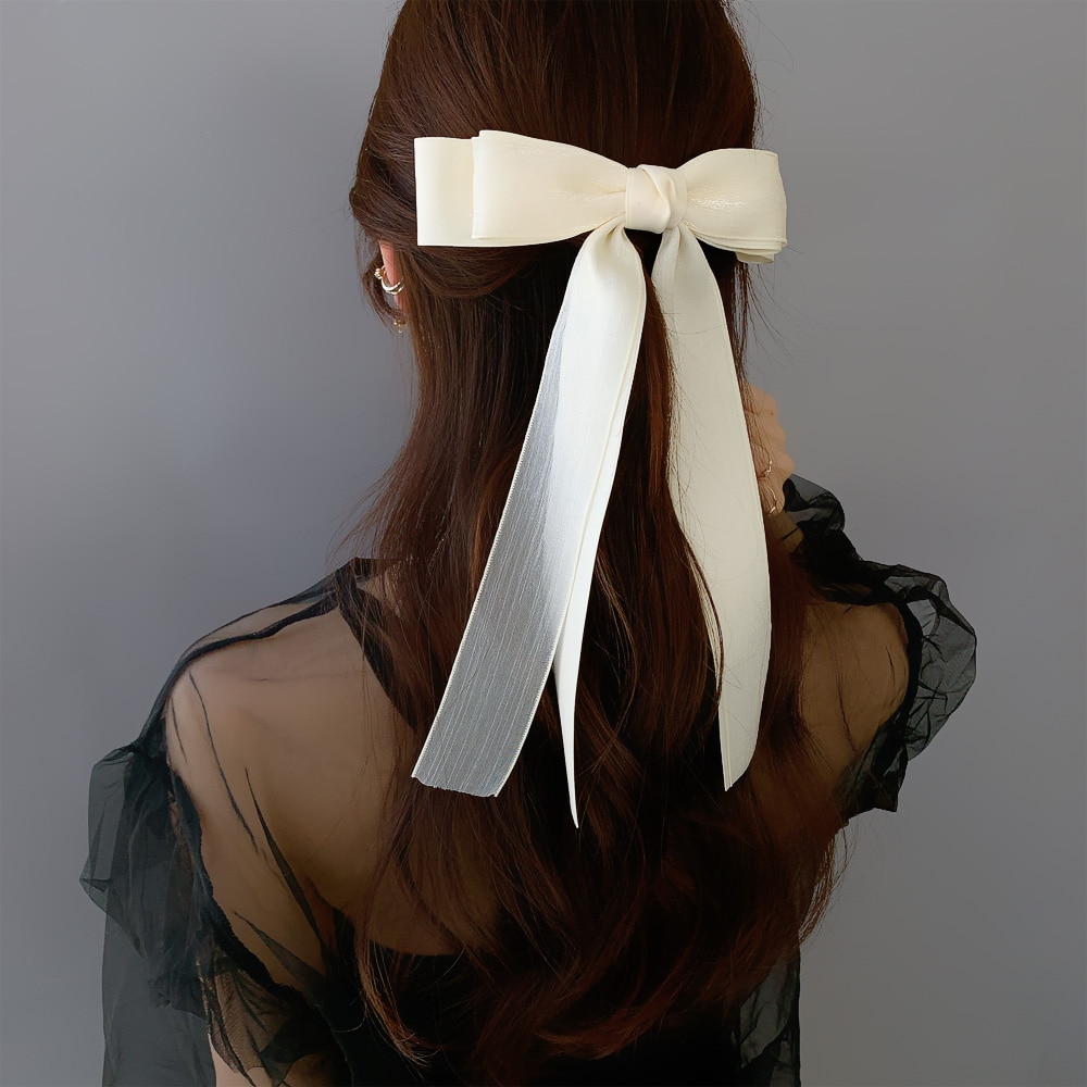 V-545) ビッグリボンバレッタ | ビーズ・パーツなどのハンドメイド