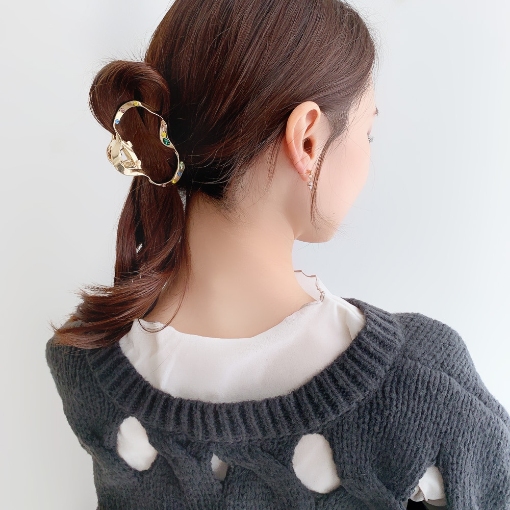 ベージュ ヘアクリップ ストーン付き 楽天市場】【エントリーでポイント7倍】4本セット お花 ヘア