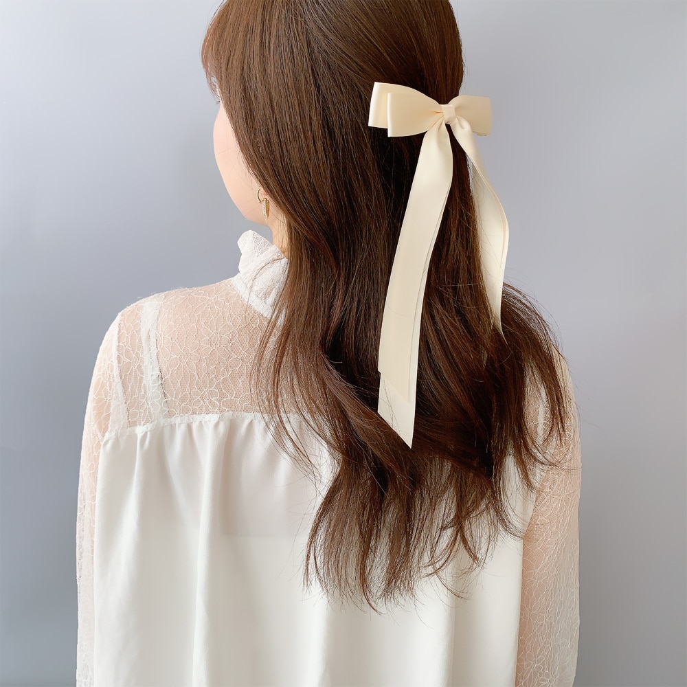 C-327) サテンリボンクリップ | ビーズ・パーツなどのハンドメイド