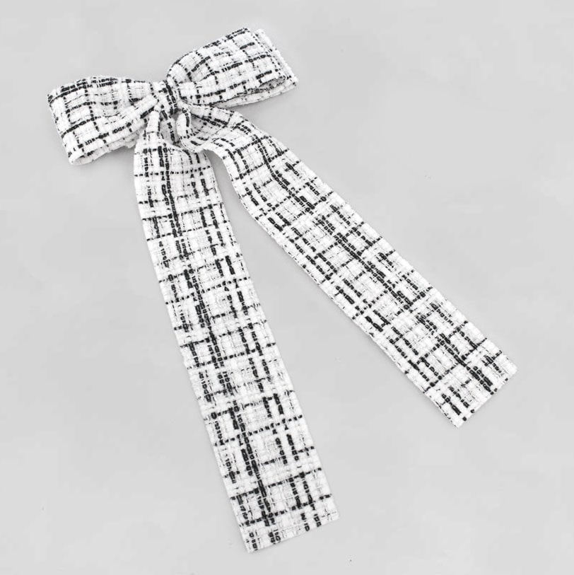 C-344) ツイードリボンクリップ | ビーズ・パーツなどのハンドメイド