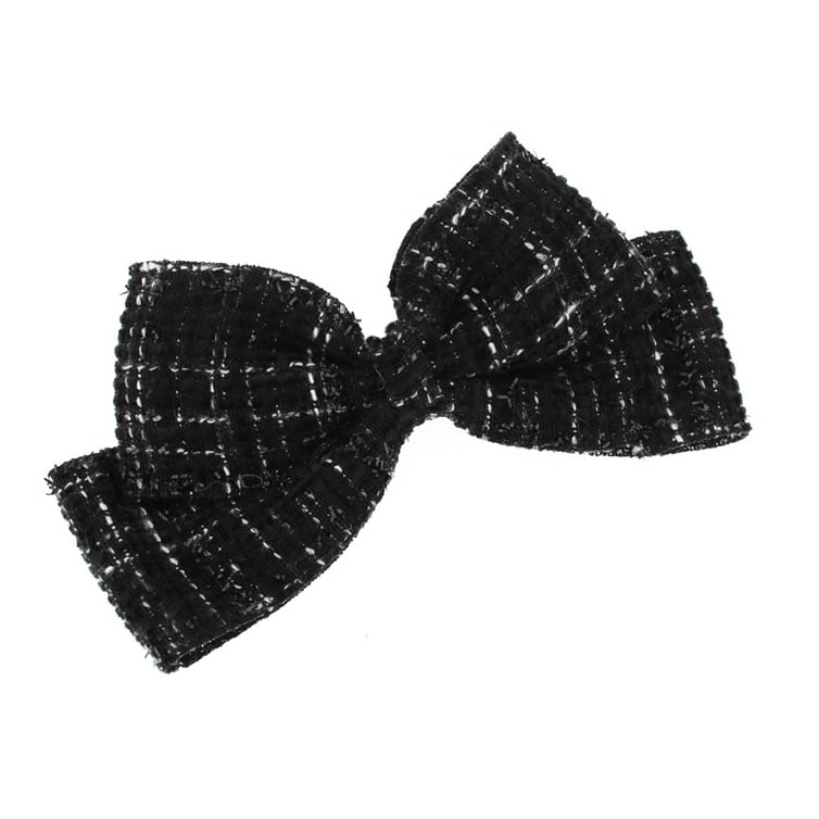 C-343) ツイードリボンクリップ | ビーズ・パーツなどのハンドメイド