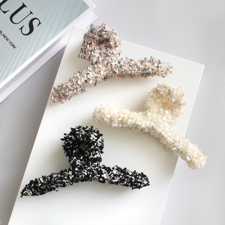 V-565) ツイードバンスクリップ | ビーズ・パーツなどのハンドメイド