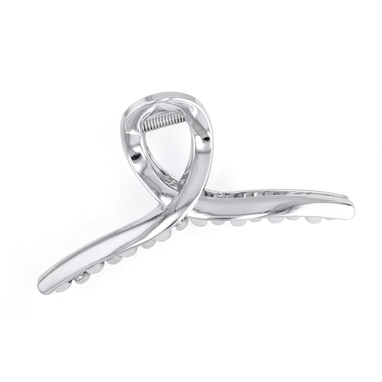 V-575) シルバークロスバンスクリップ | ビーズ・パーツなどの