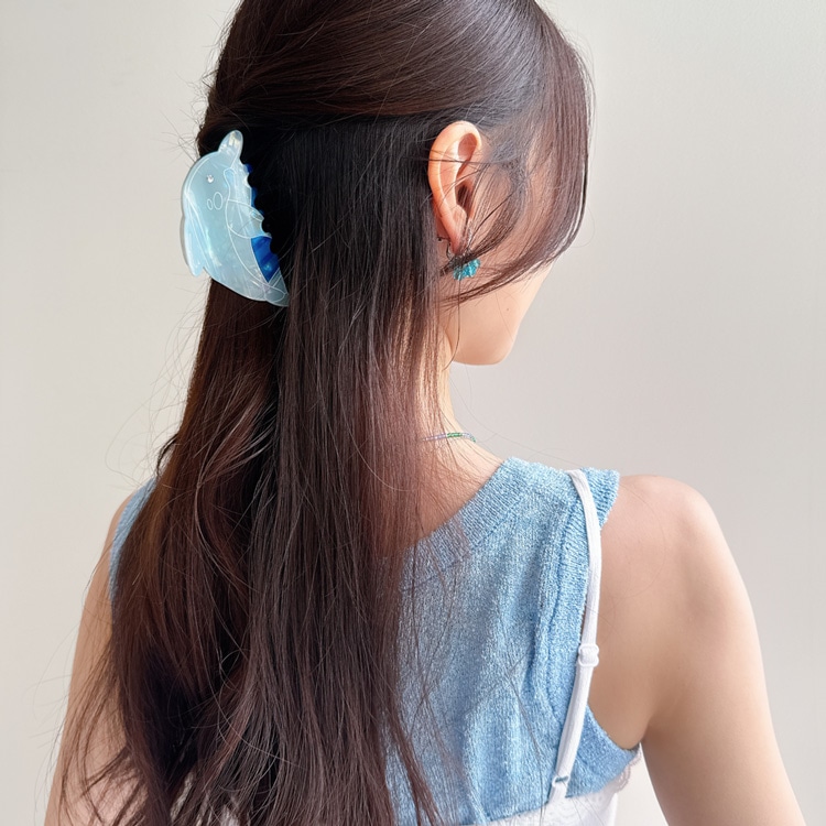 V-592) クジラバンスクリップ | ビーズ・パーツなどのハンドメイド