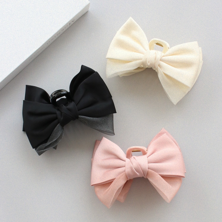 V-615) リボンバンスクリップ | ビーズ・パーツなどのハンドメイド