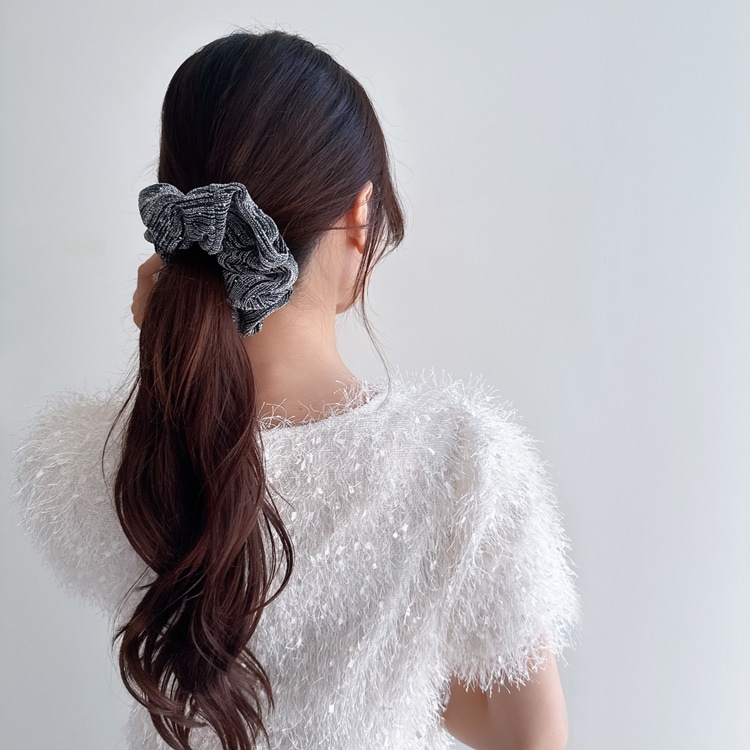 S-659) ラメドットシュシュ | ビーズ・パーツなどのハンドメイドパーツ