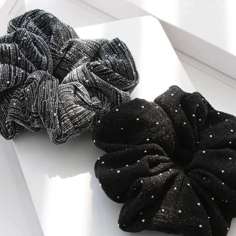 S-659) ラメドットシュシュ | ビーズ・パーツなどのハンドメイドパーツ