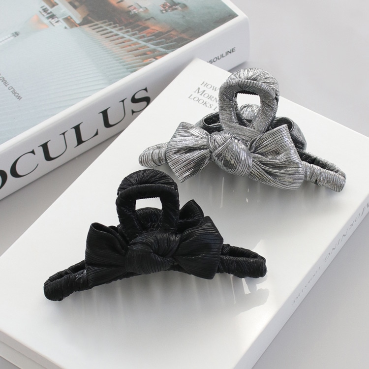 V-627) ラメリボンバンスクリップ | ビーズ・パーツなどのハンドメイド