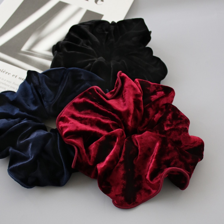 S-661) デニム風シュシュ | ビーズ・パーツなどのハンドメイドパーツ